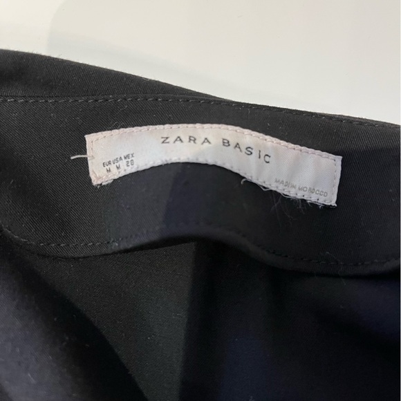 ZARA Little Black Dress Short Sleeve Tulip Dress, Shift Mini Dress Size M - Picture 5 of 5